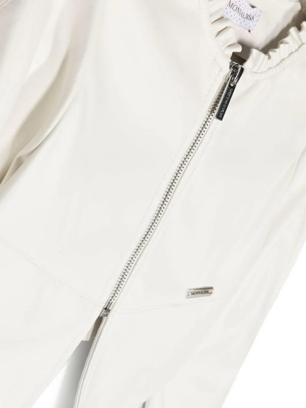 Giacca cropped panna colletto arricciato - Preludio Moda