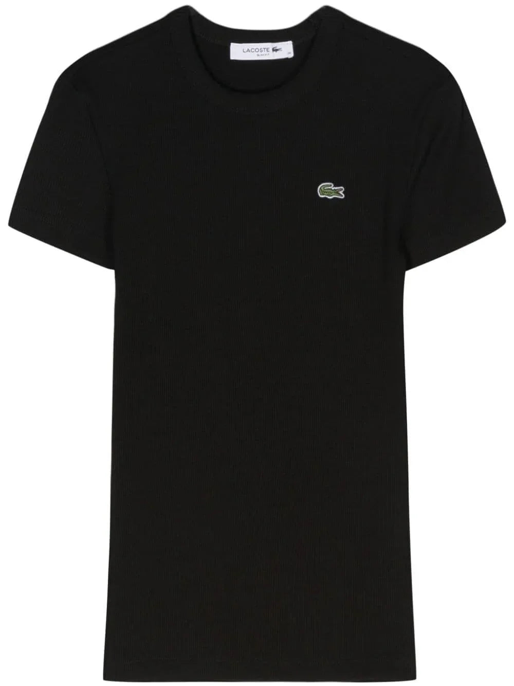 T-shirt nera mini logo ricamo - Preludio Moda