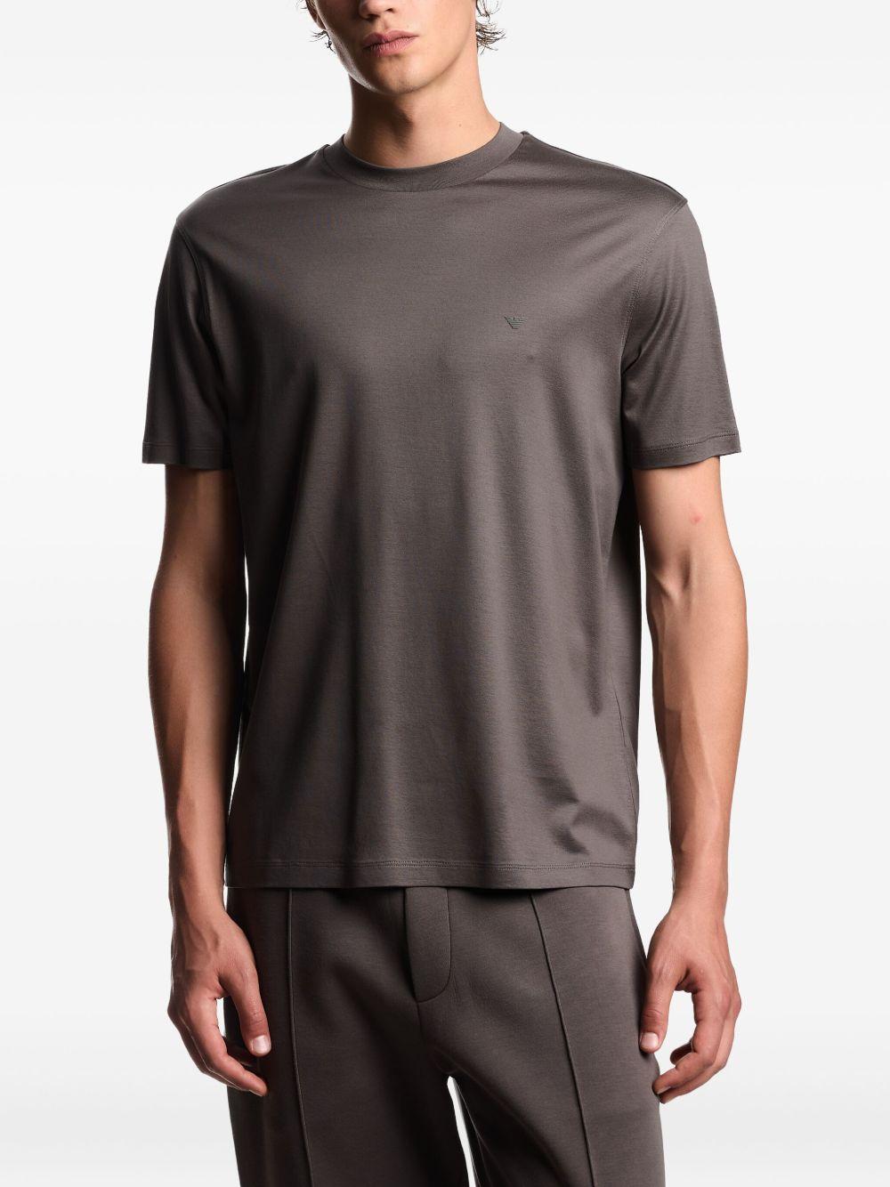 T-shirt grigia con logo dell'aquila e collo a giro EM003137AF10761 U8143 EMPORIO ARMANI