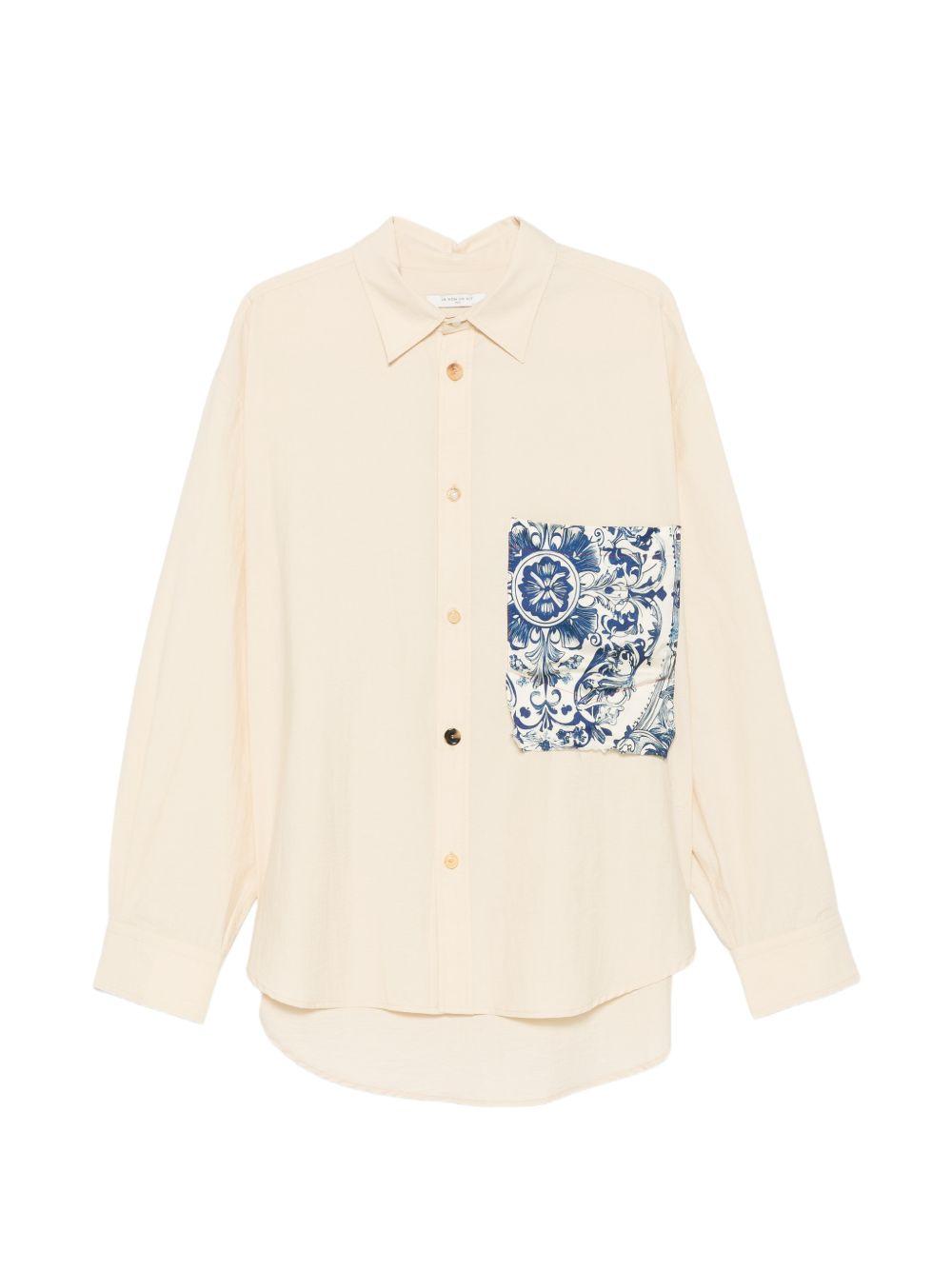 Camicia con stampa decorativa sul taschino NUS26265 091 IH NOM UH NIT