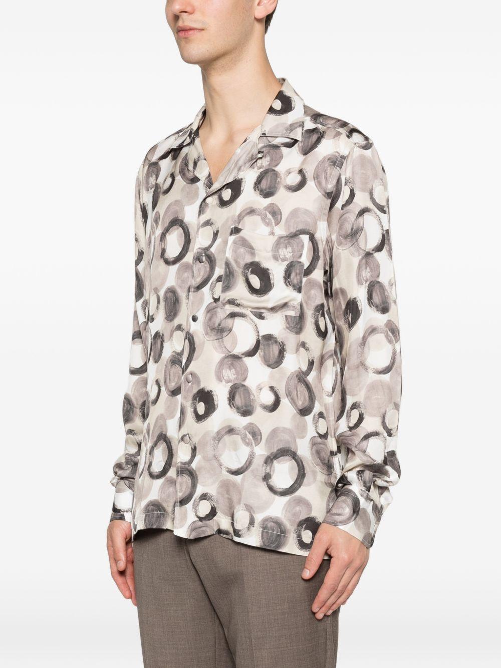 Camicia in viscosa a stampa cerchi ISLANDNS270009 T1296 TAGLIATORE