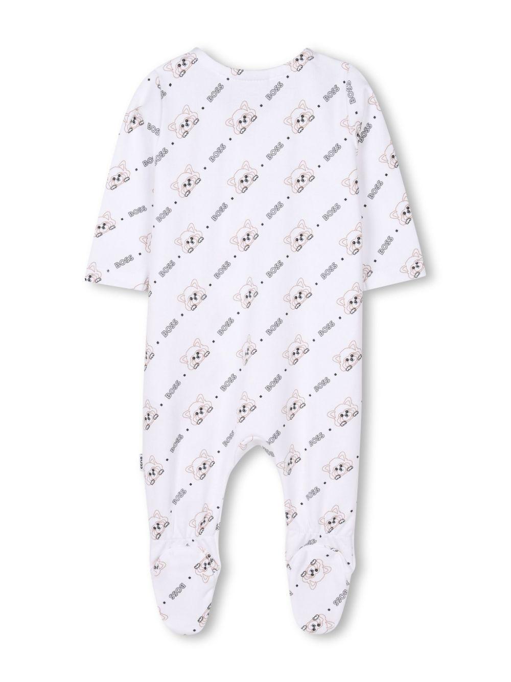 Set bianco con fantasia neonato (3pz)