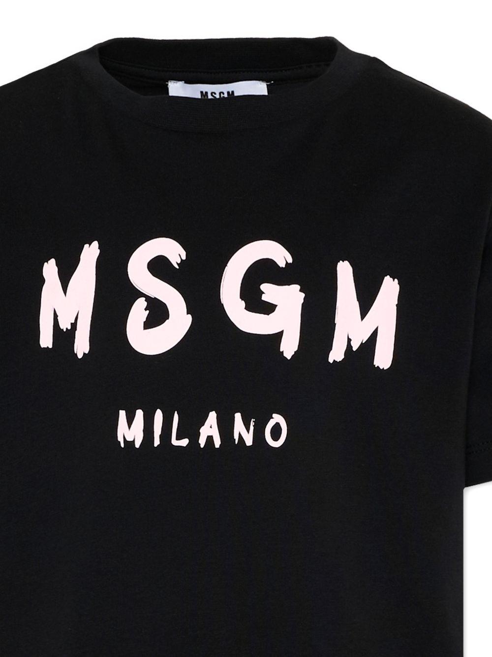 T-shirt in cotone a maniche corte S6MSJUTH001 110 MSGM KIDS