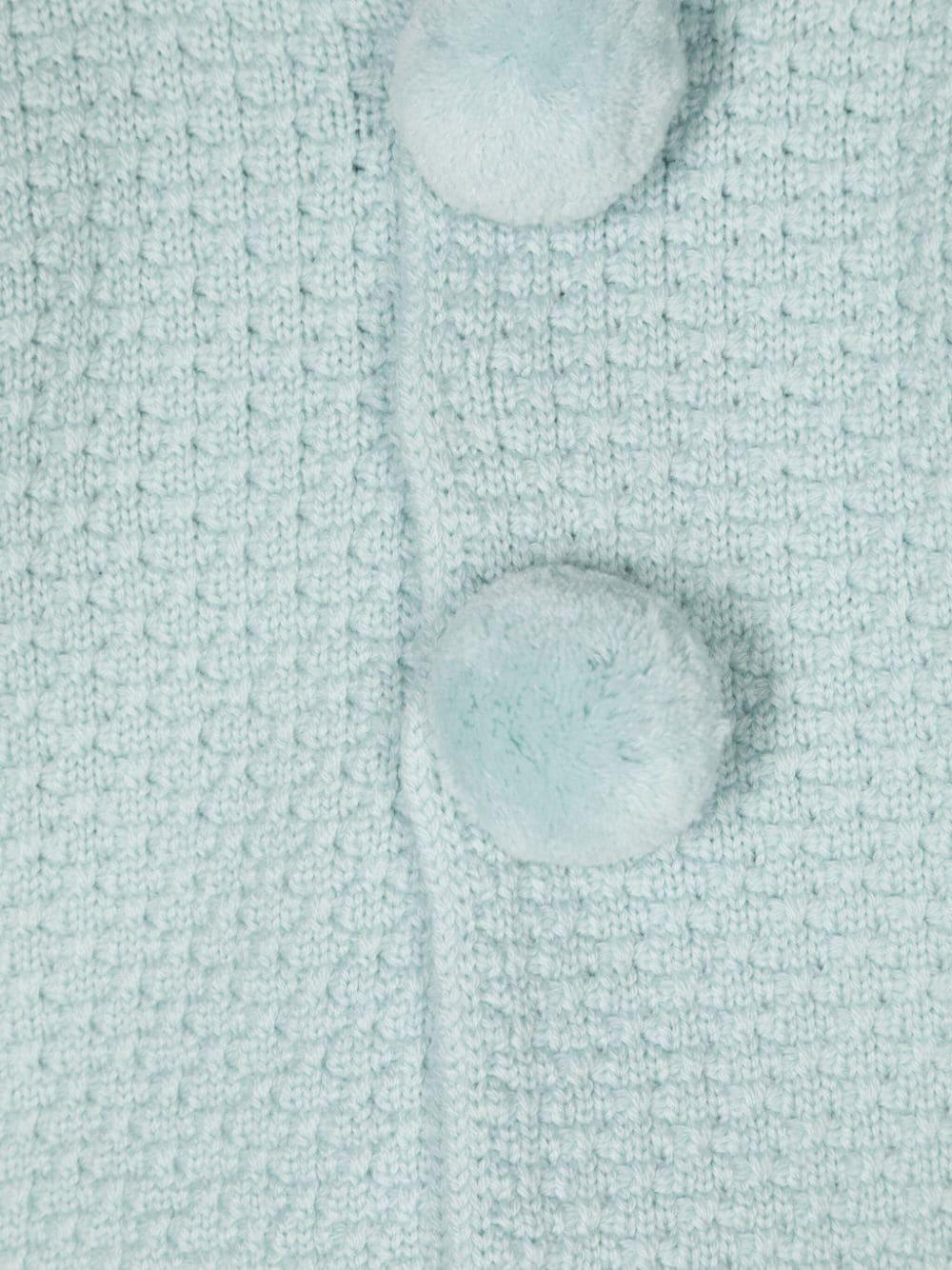 Cardigan acqua marina in maglia big bottoni - Preludio Moda