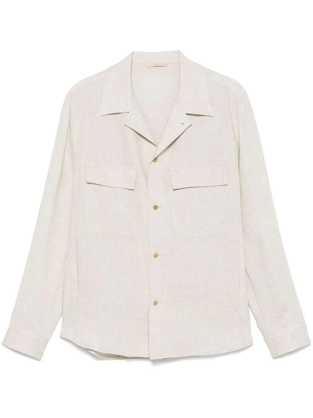 Camicia John beige lino - Preludio Moda
