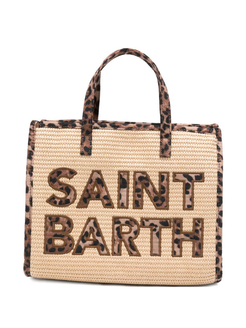 Borsa tote in paglia con ricamo logo VVID001 00369L MC2 SAINT BARTH
