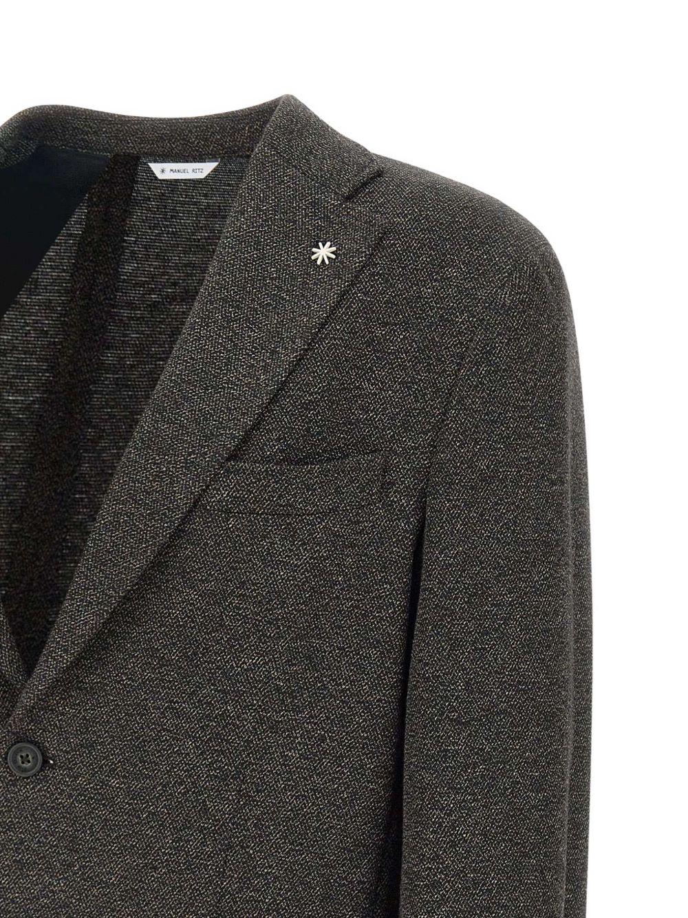 Blazer Marrone in Misto Lana con Tasche 3732G2728M243696 30 MANUEL RITZ