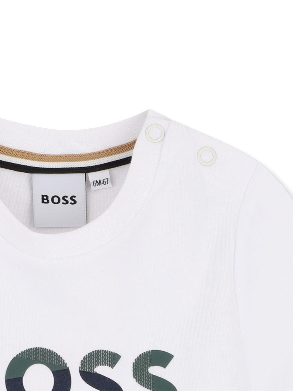 Completo t-shirt e pantaloncini con logo J52851 64U BOSS KIDSWEAR