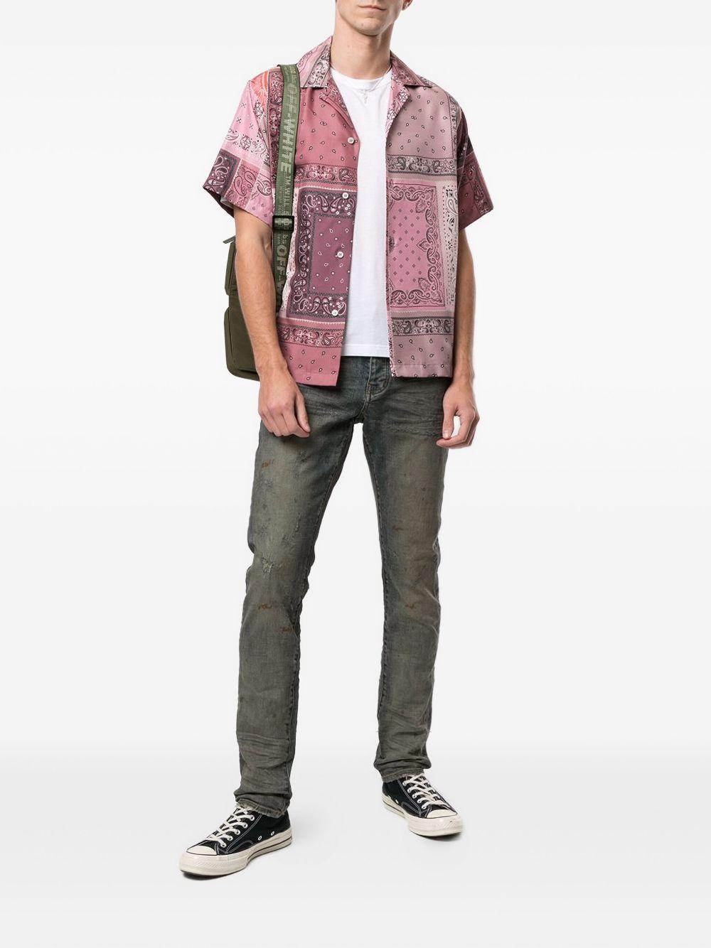 Jeans Skinny Effetto Délavé a Cinque Tasche P001 IOR PURPLE