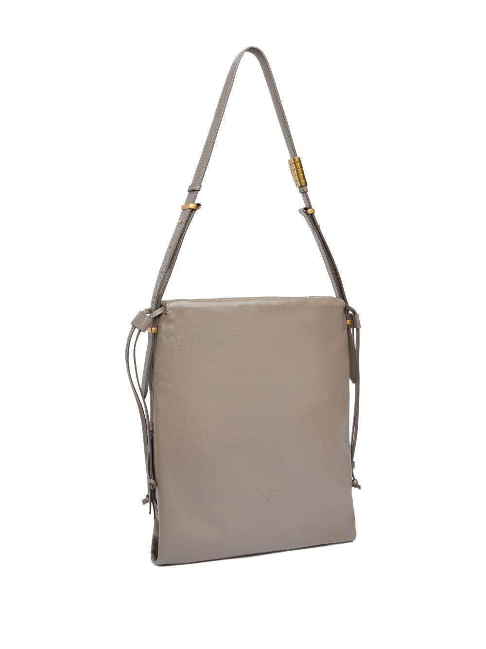 Borsa tote in pelle con fibbia Love Birds 104359A0QO K33Q PINKO