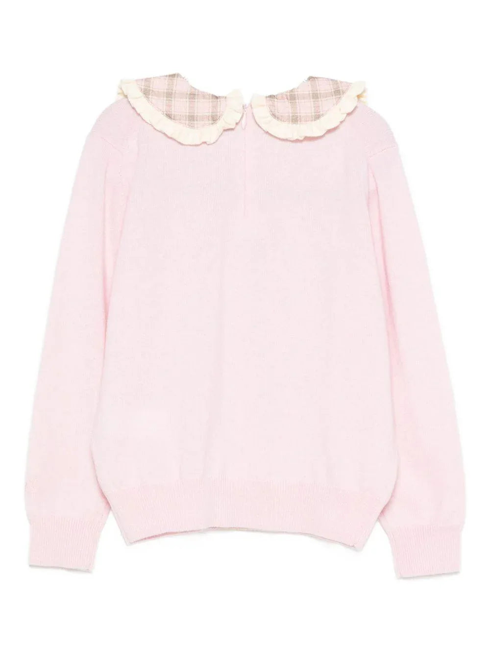 MC2 Bambini di San Barto Maglione Alba rosa chiaro con colletto arricciato - Preludio Moda