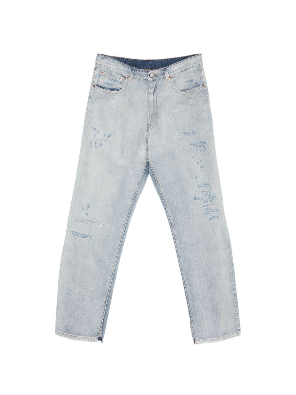 Jeans a gamba dritta effetto vissuto SH0LA0033M30055 962 MM6 MAISON MARGIELA