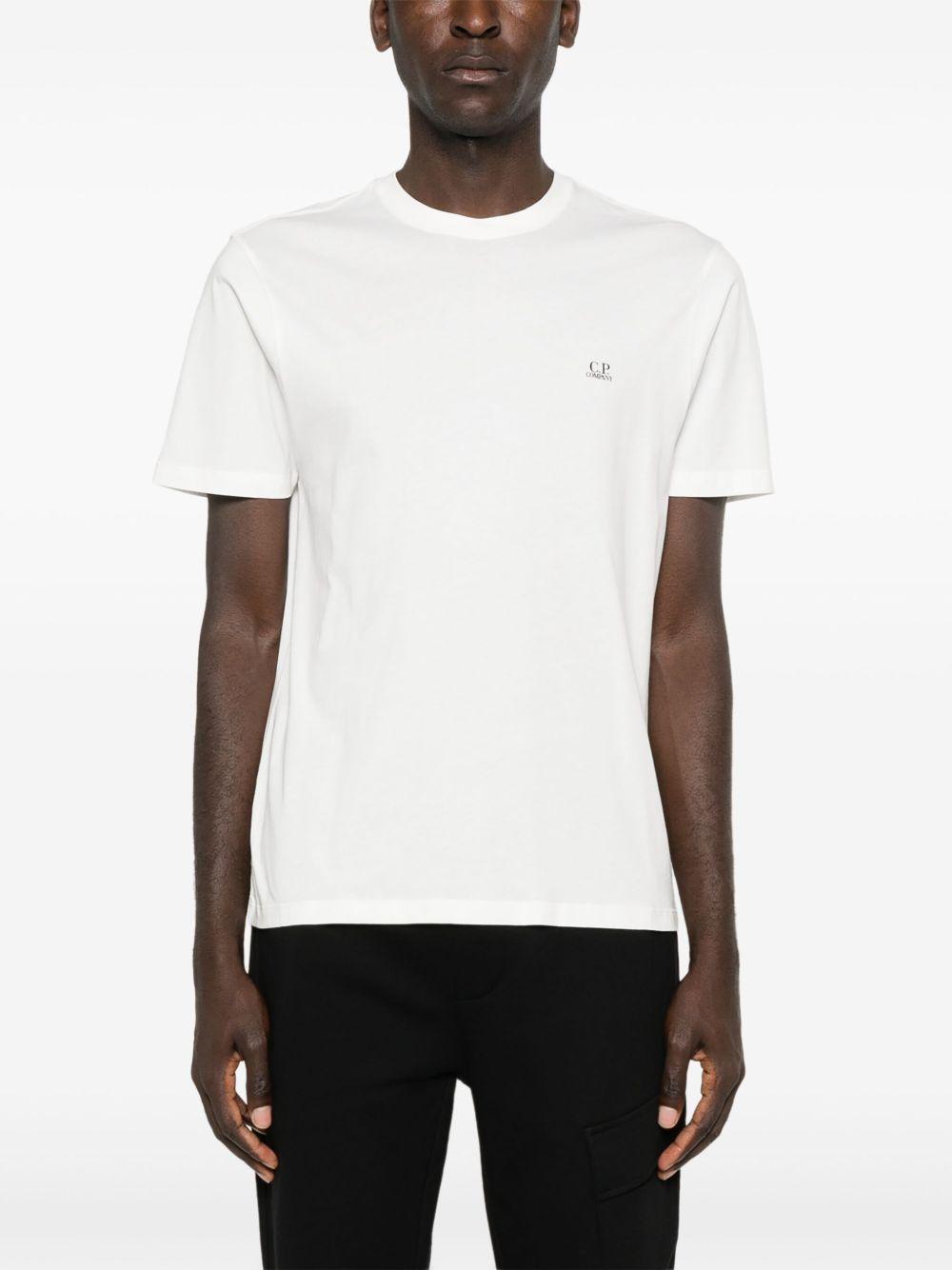 T-shirt bianca logo goggle lens
