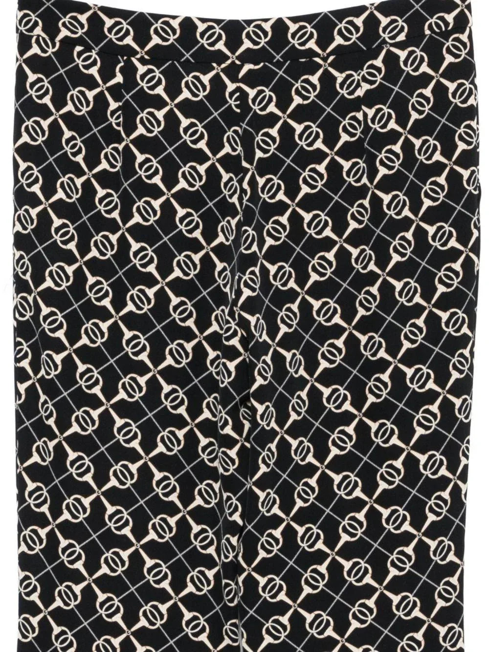 Pantaloni con Motivo a Fantasia e Gamba Svasata - Preludio Moda