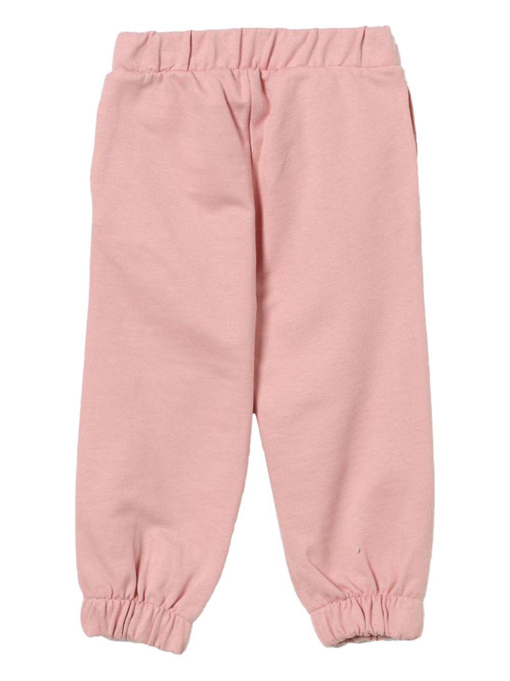 Pantatuta neonata rosa logo ricamo EGPA0730FELPA C021 ELISABETTA FRANCHI KIDS