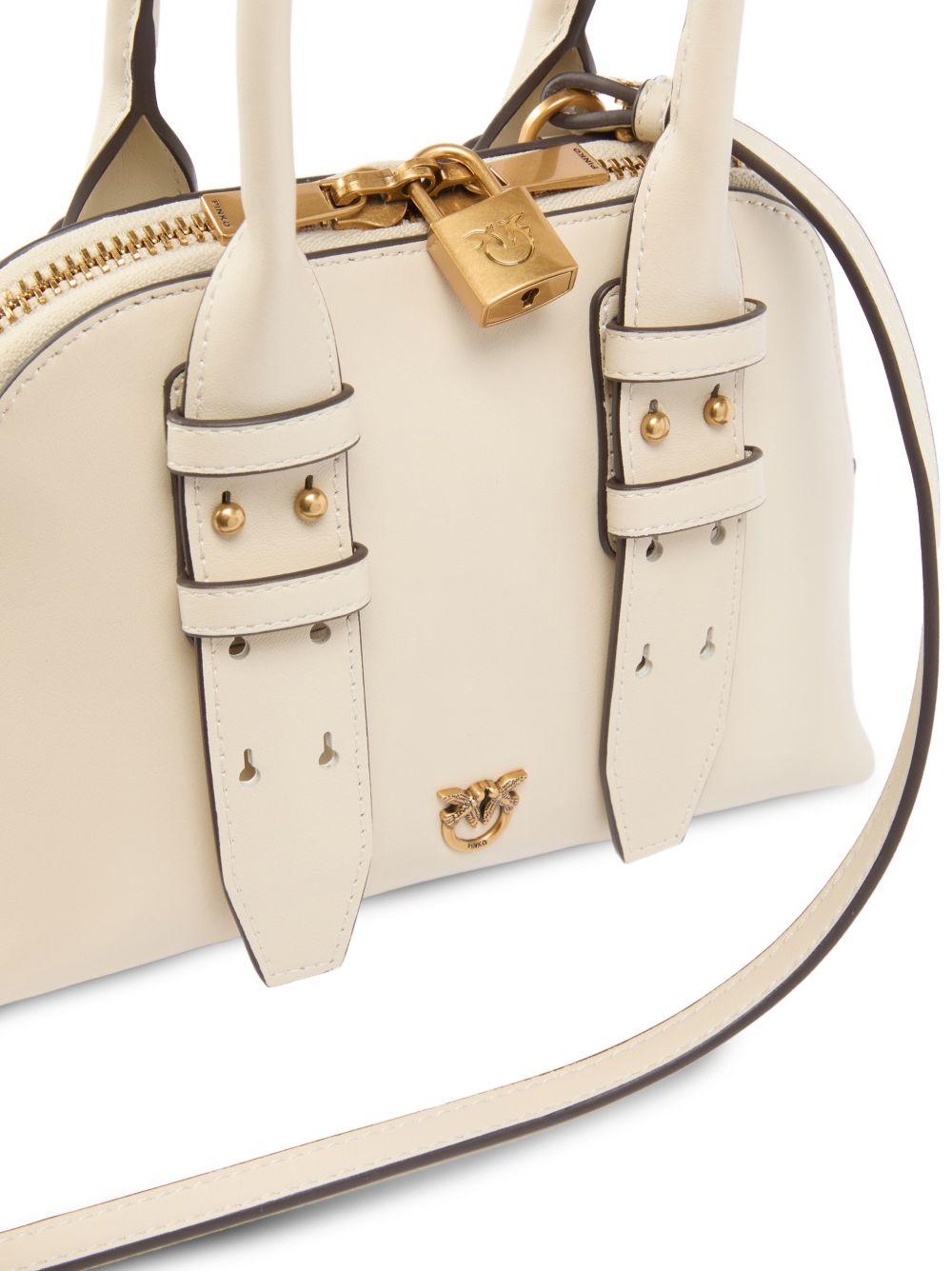 Borsa a mano in pelle con lucchetto 105333A0QO Z14Q PINKO