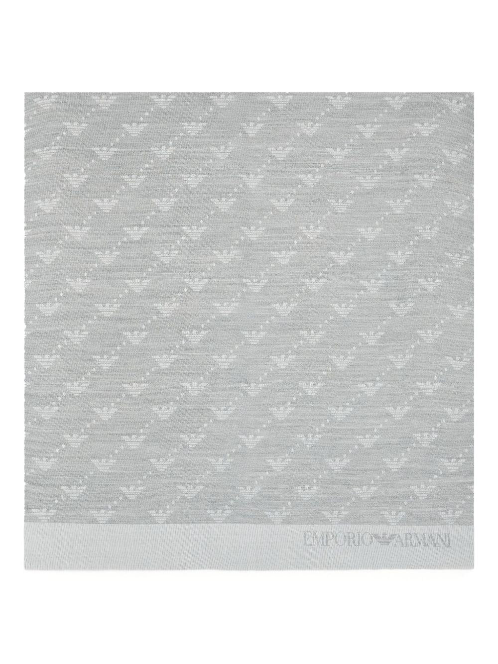 Strola grigio perla logo aquila all-over 6252094F310 00040 EMPORIO ARMANI