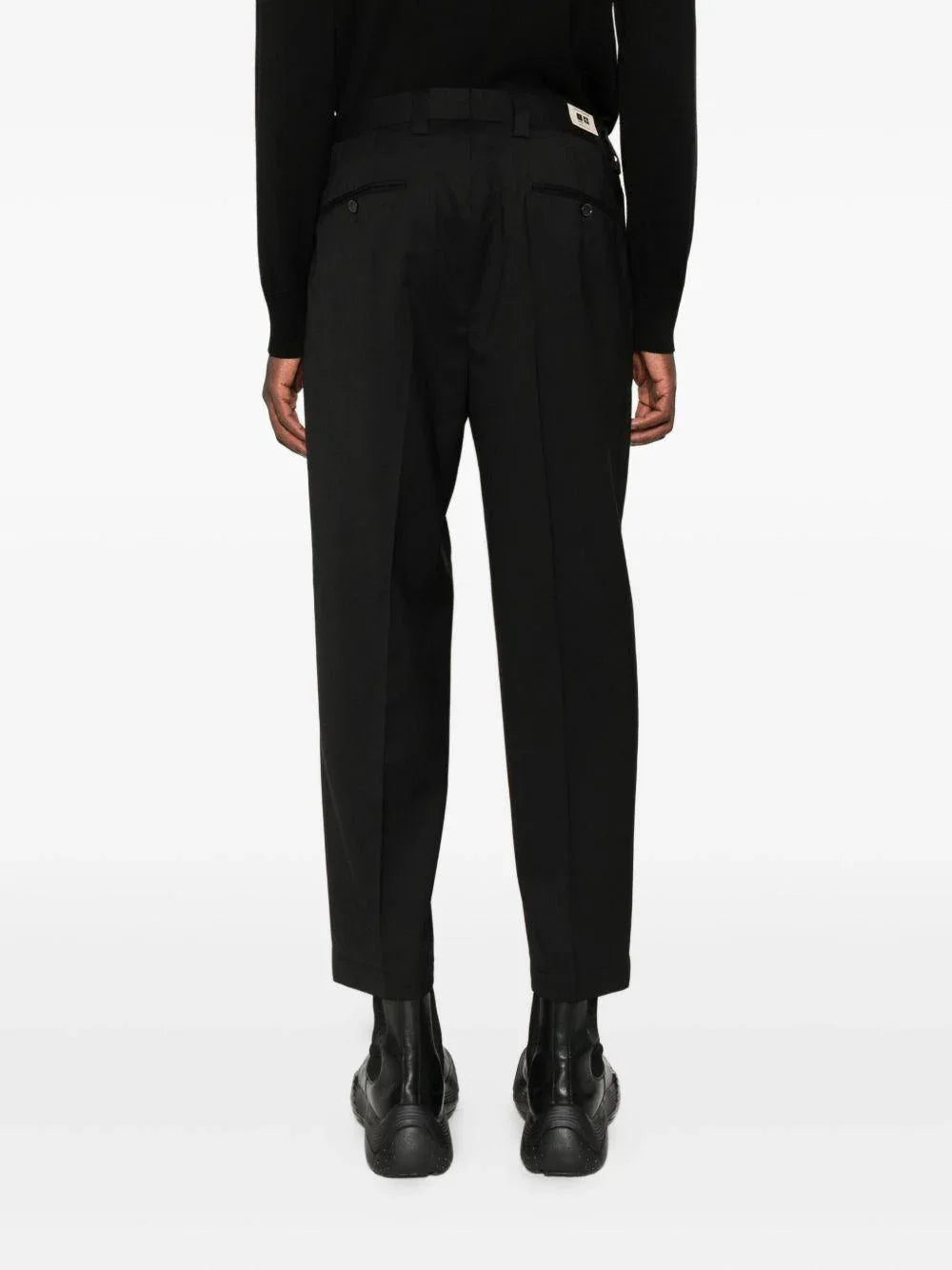 Pantaloni Dritti Neri con Pieghe - Preludio Moda