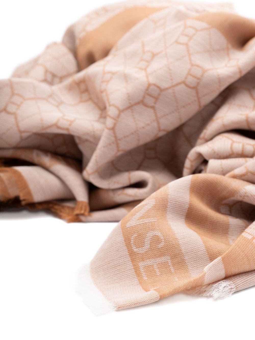 Sciarpa Beige con Logo e Motivo Geometrico 252TA4230 12605 TWINSET