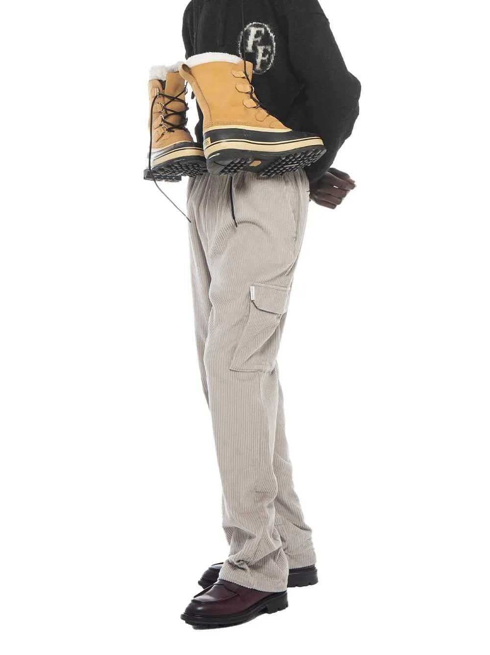 Cargo velvet grigio - Preludio Moda