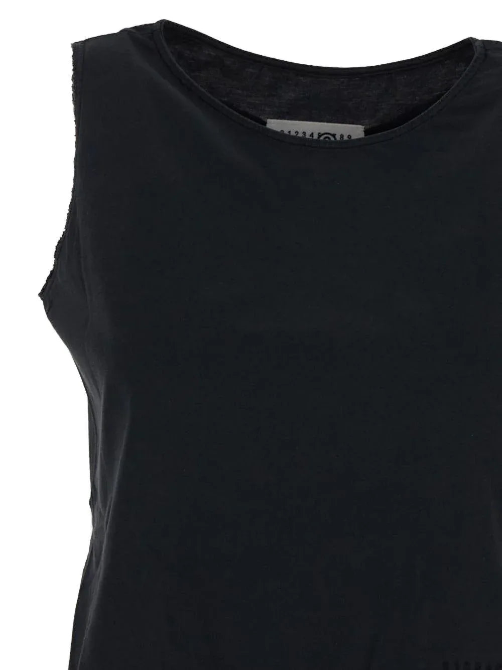 Canotta nera giro manica largo - Preludio Moda