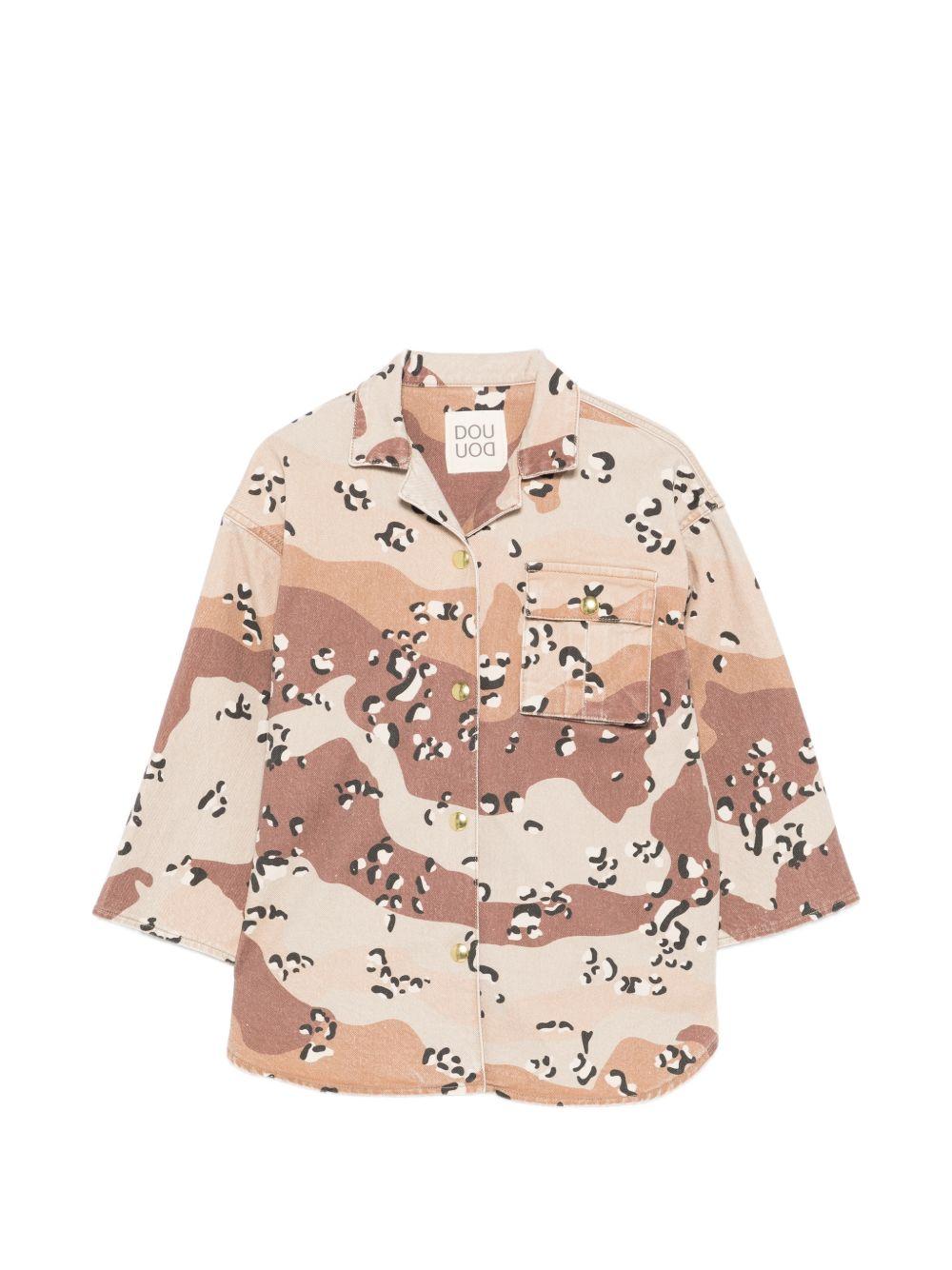Giacca camouflage con bottoni dorati DY2Q07Z3843 108MA DOUDOU KIDS