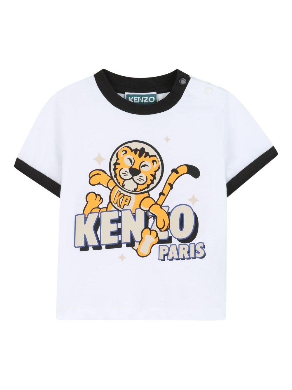 Set di Due T-shirt con Stampa Tigre e Logo K61298 N50 KENZO KIDS