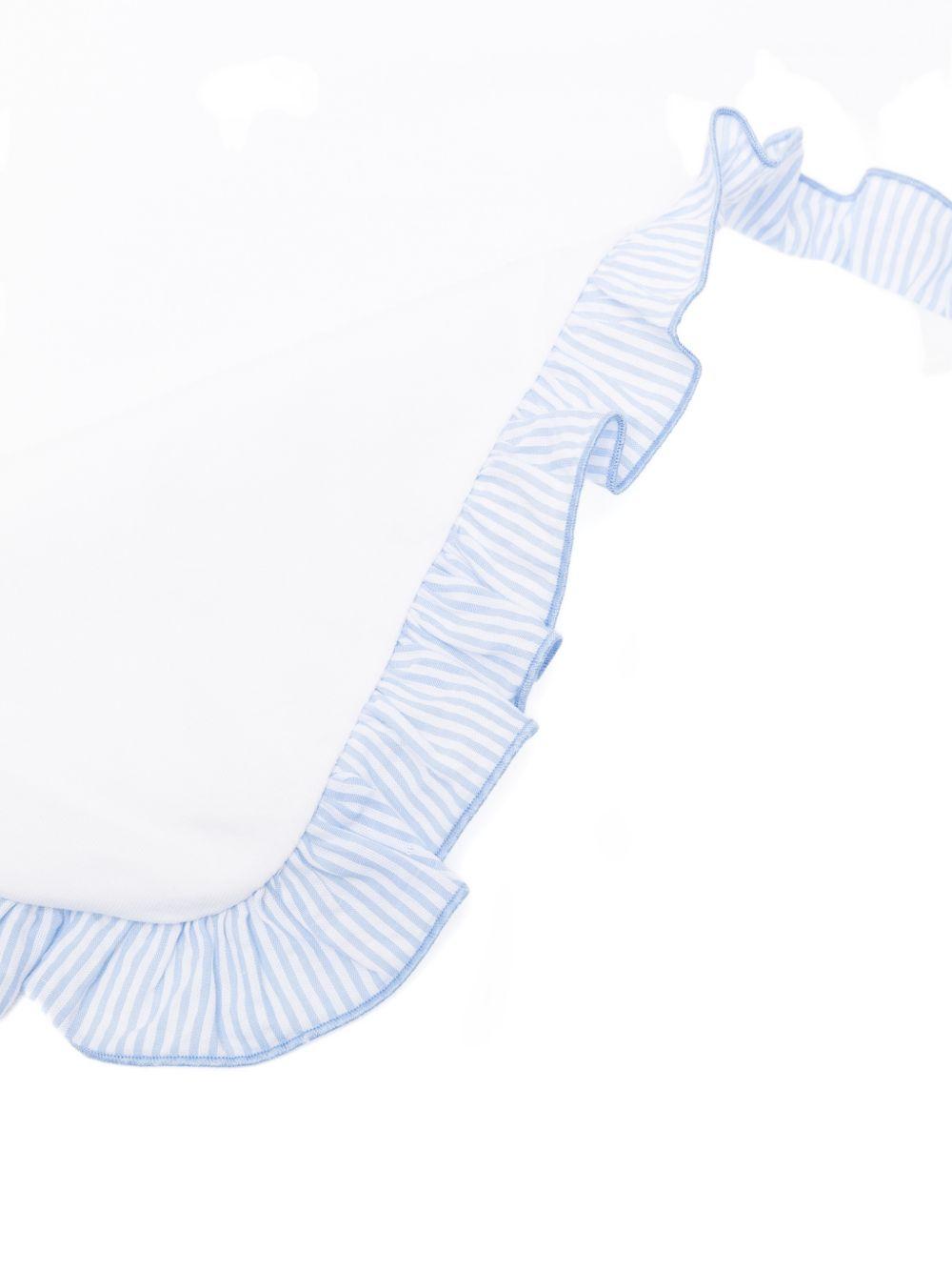 Coperta in cotone con bordi arricciati E26476 AZZURRO NANAN KIDS