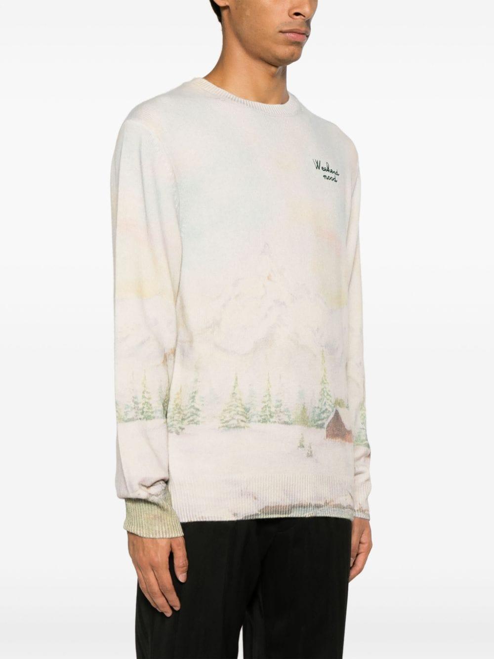Maglione Uomo Panna Lana