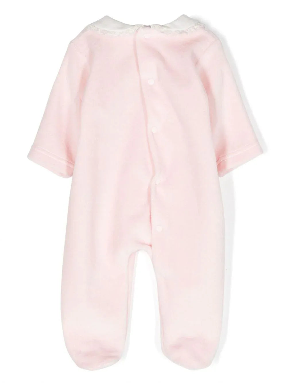 Tutina Neonata Rosa con colletto ricamato - Preludio Moda