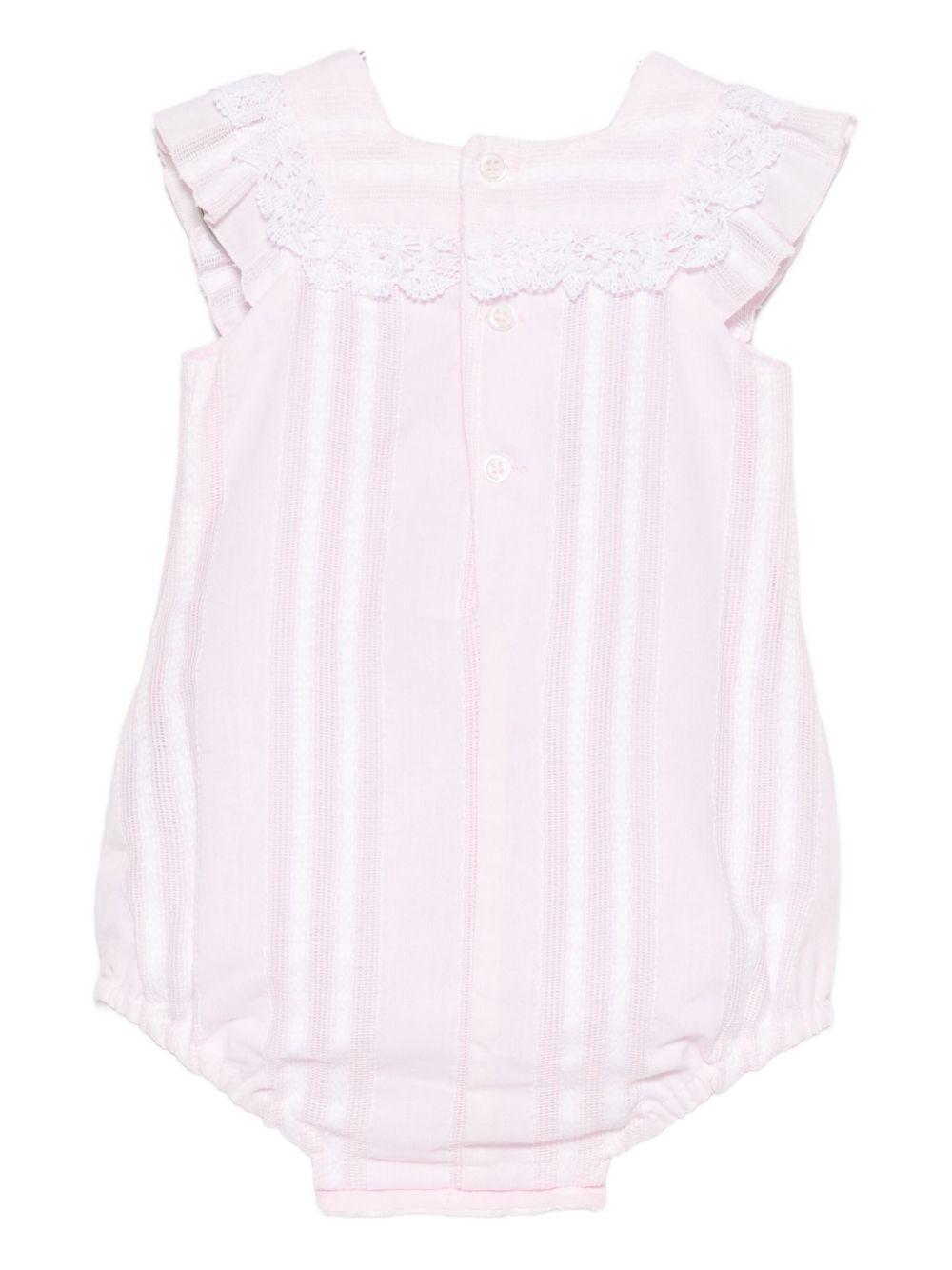 Abito neonata rosa in cotone e pizzo Paz Rodriguez 005151560 37T1700 PAZ RODRIGUEZ KIDS