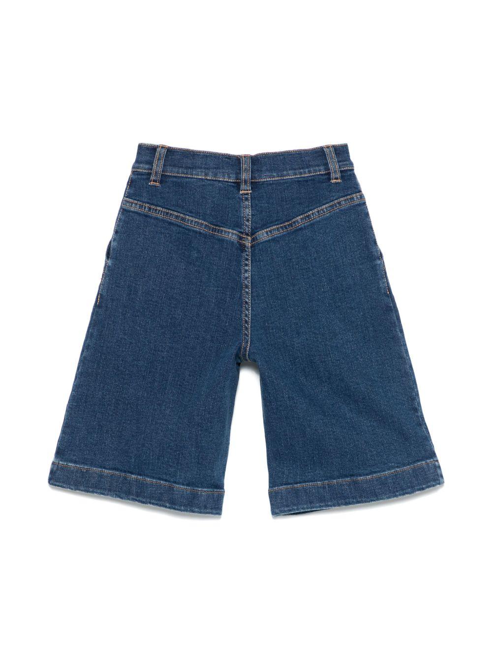 Bermuda denim con pinces