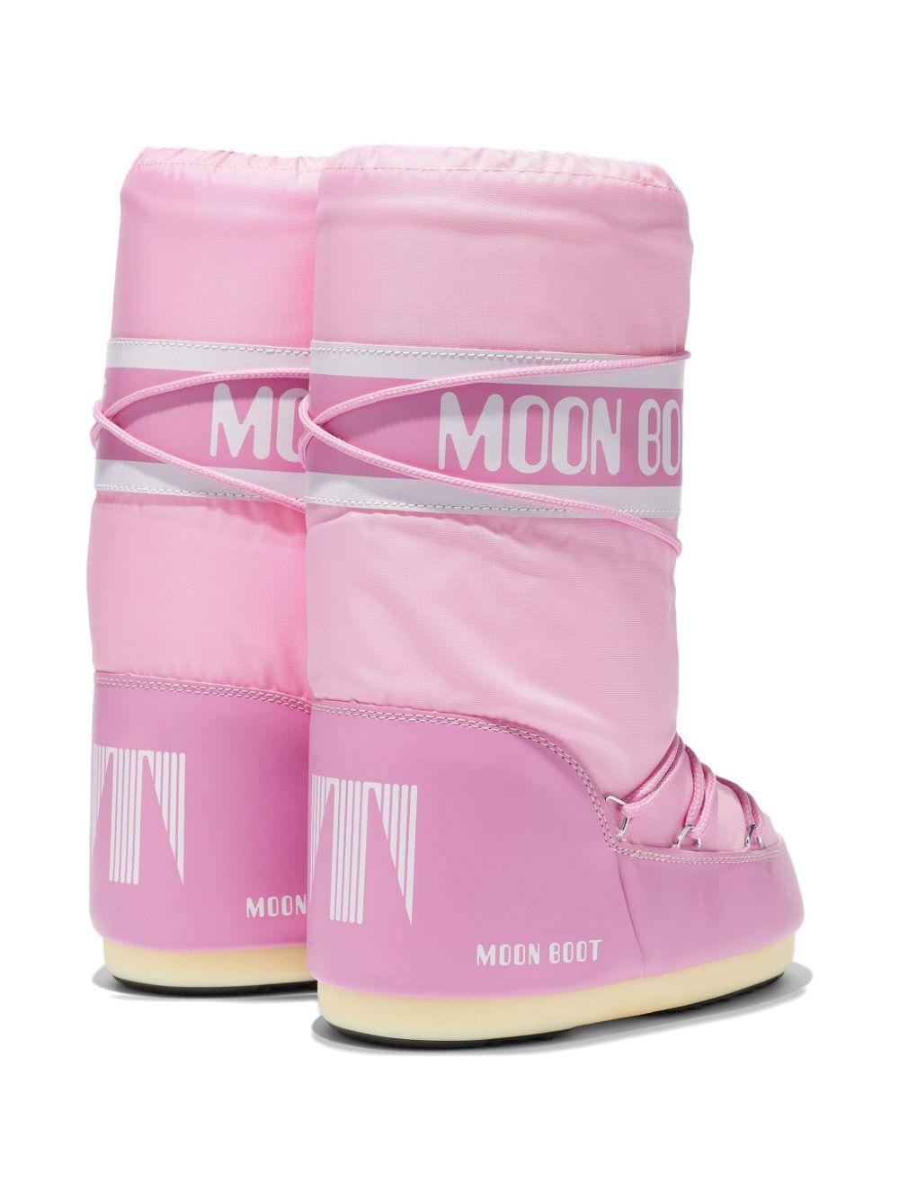 Stivali da neve rosa acceso con lacci 80D1400440 J001 MOON BOOT KIDS