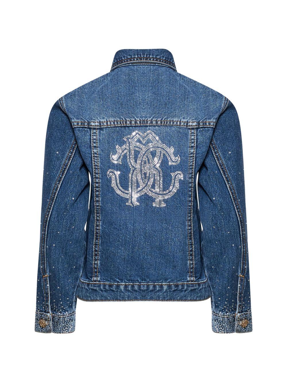 Giacca di jeans con borchie CGP26050GB DENIMBLUE ROBERTO CAVALLI JUNIOR