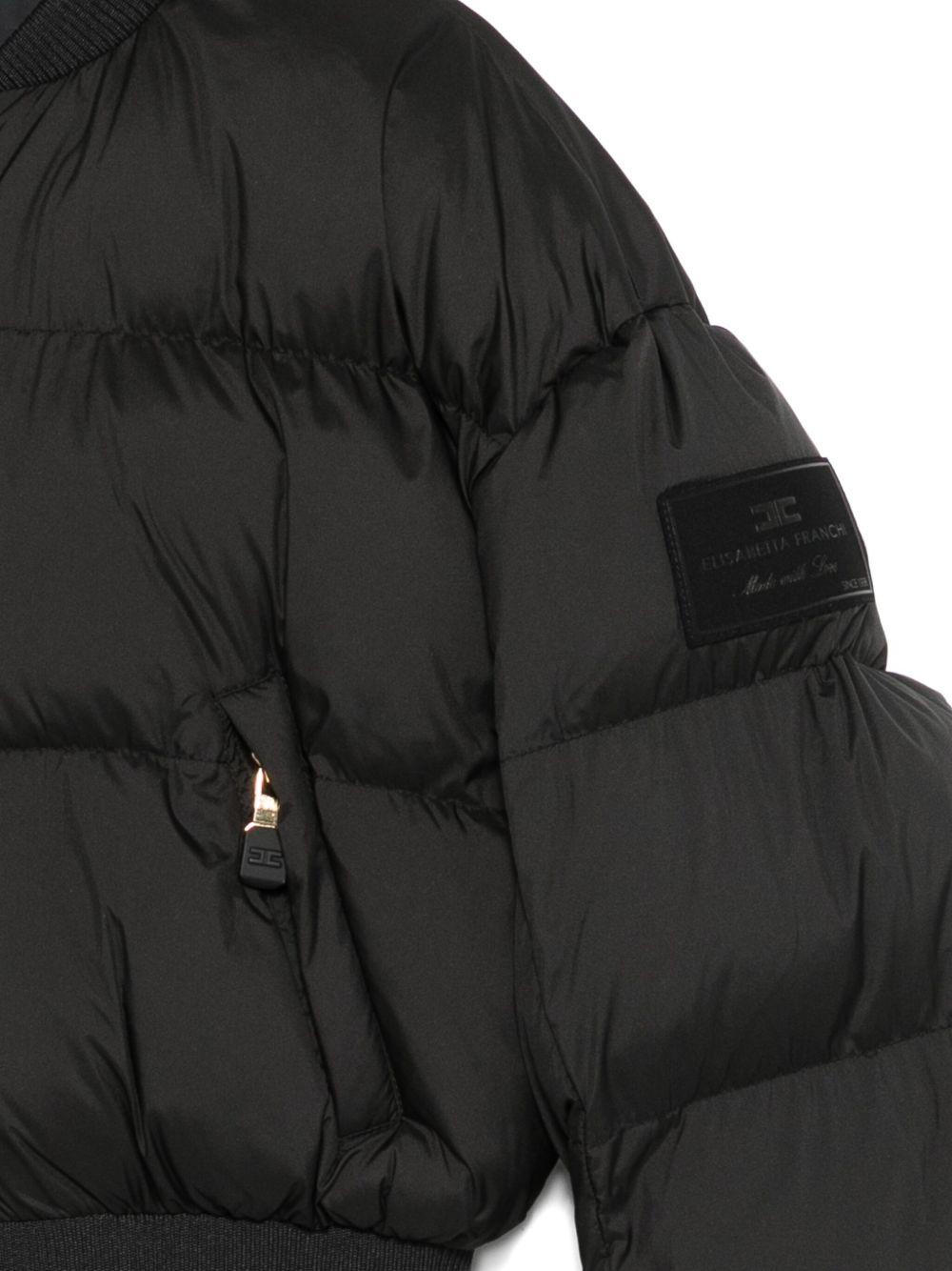 Piumino nero imbottito con zip EFGB131NY297 N000 ELISABETTA FRANCHI KIDS