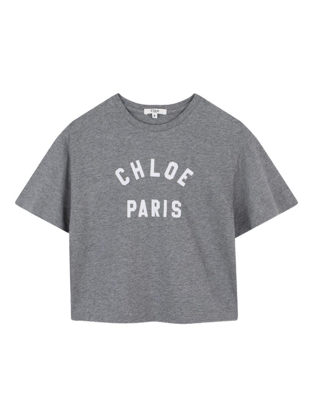 T-shirt Crop con Stampa Chloe Paris - Preludio Moda