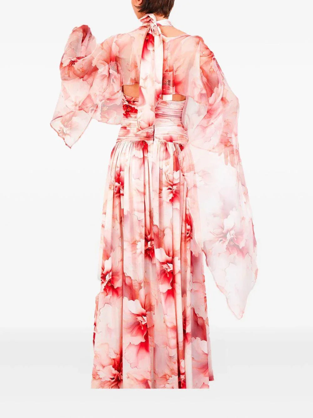 Coprispalle semitrasparente con fantasia floreale - Preludio Moda