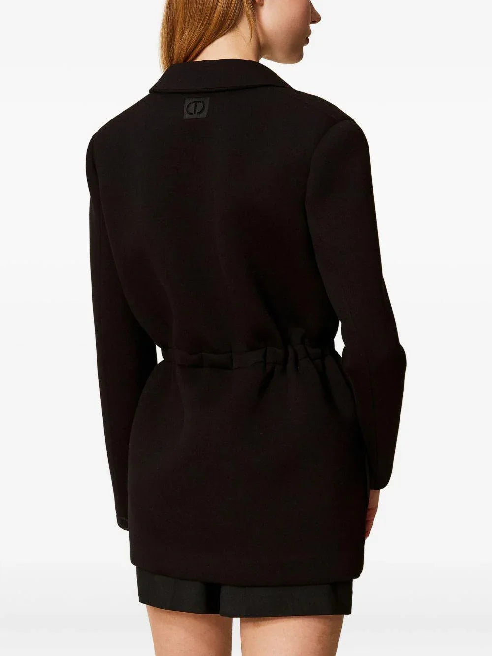 Blazer Donna Nero con Cintura - Preludio Moda