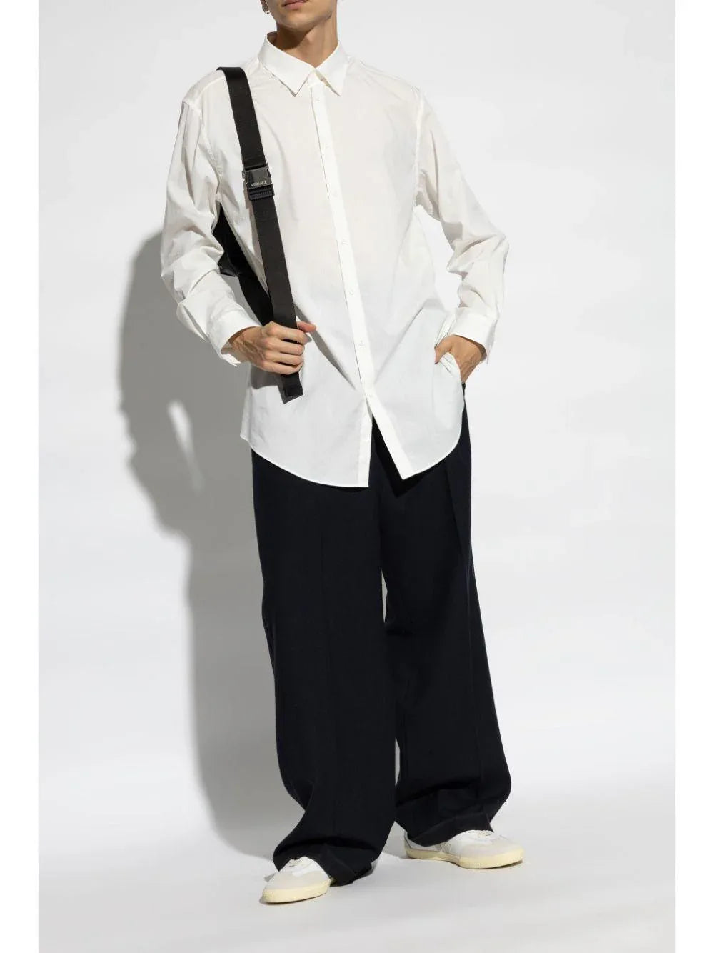 Sneakers in Pelle e Tela con Inserti - Preludio Moda