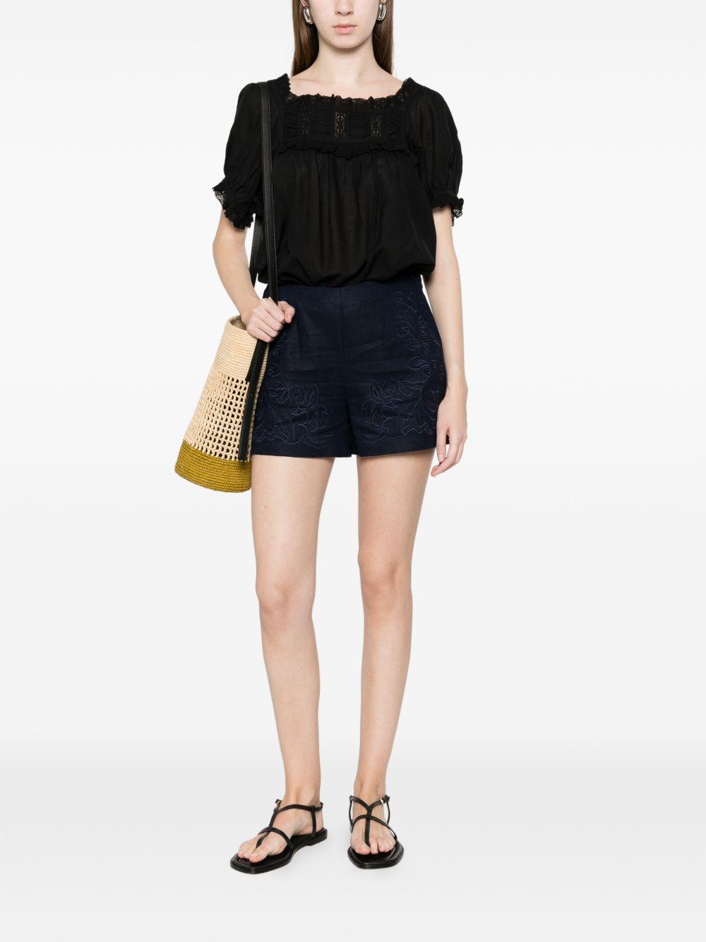 Shorts in poliestere con ricami floreali 261TP2312 13172 TWINSET