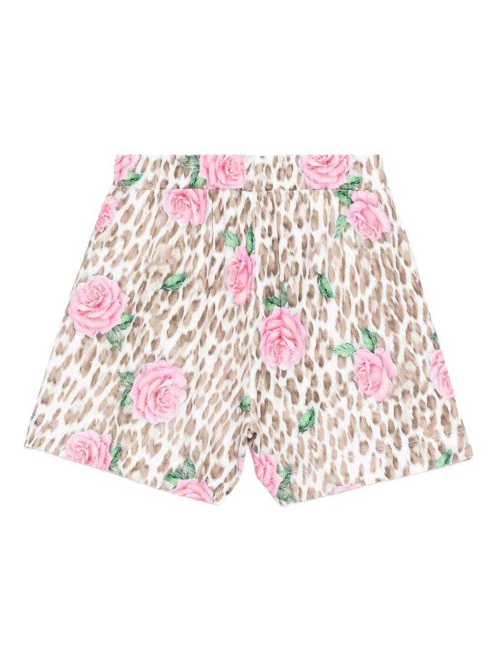 Shorts Beige con Stampa 11F4166654 0080 MONNALISA KIDS