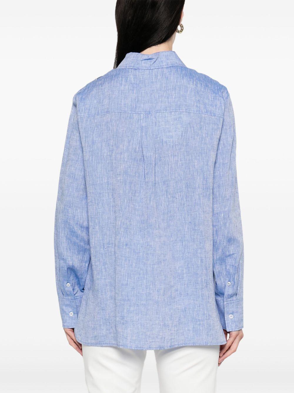 Camicia Elise regular fit in lino denim chiaro
