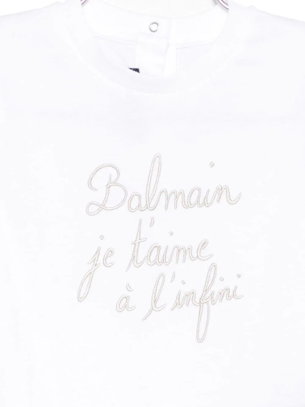 T-shirt Bianca con Ricamo e Maniche Corte - Preludio Moda