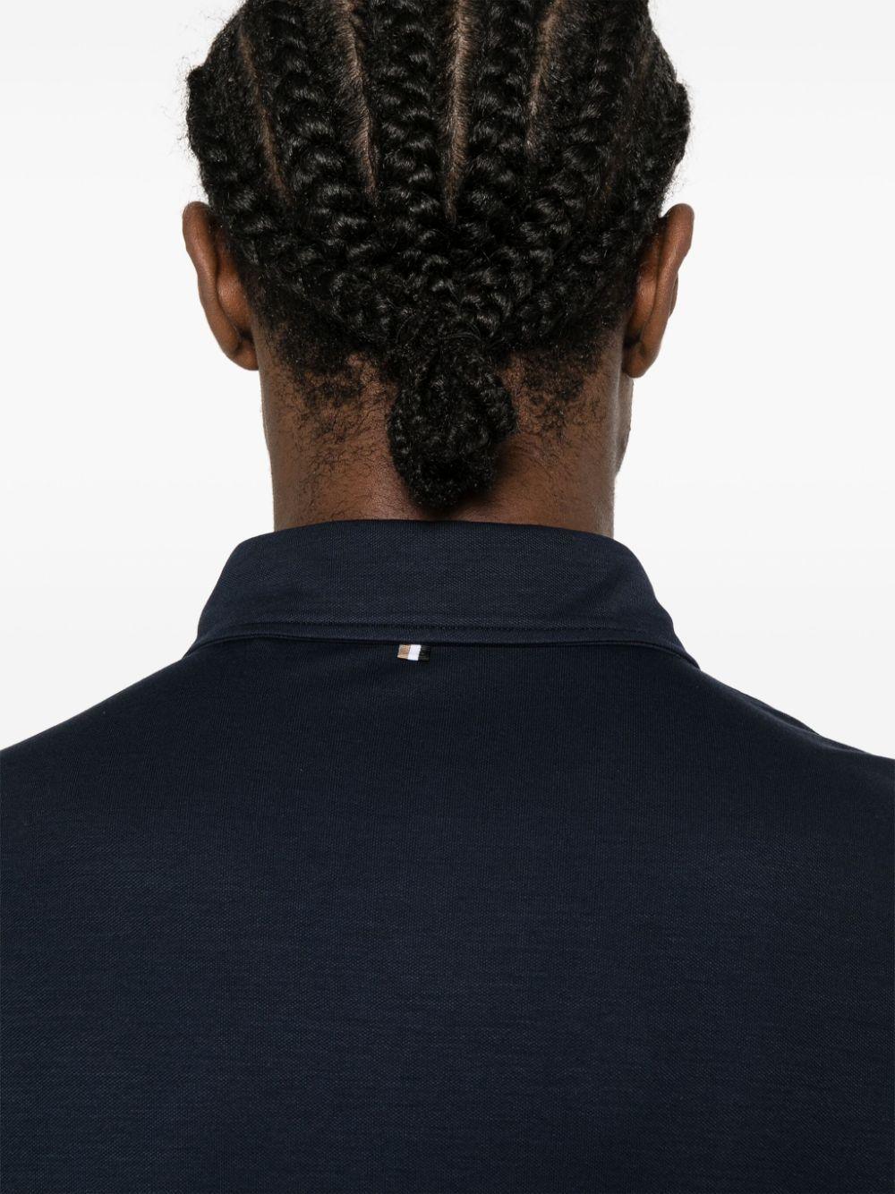 Polo blu mini logo ricamo - Preludio Moda