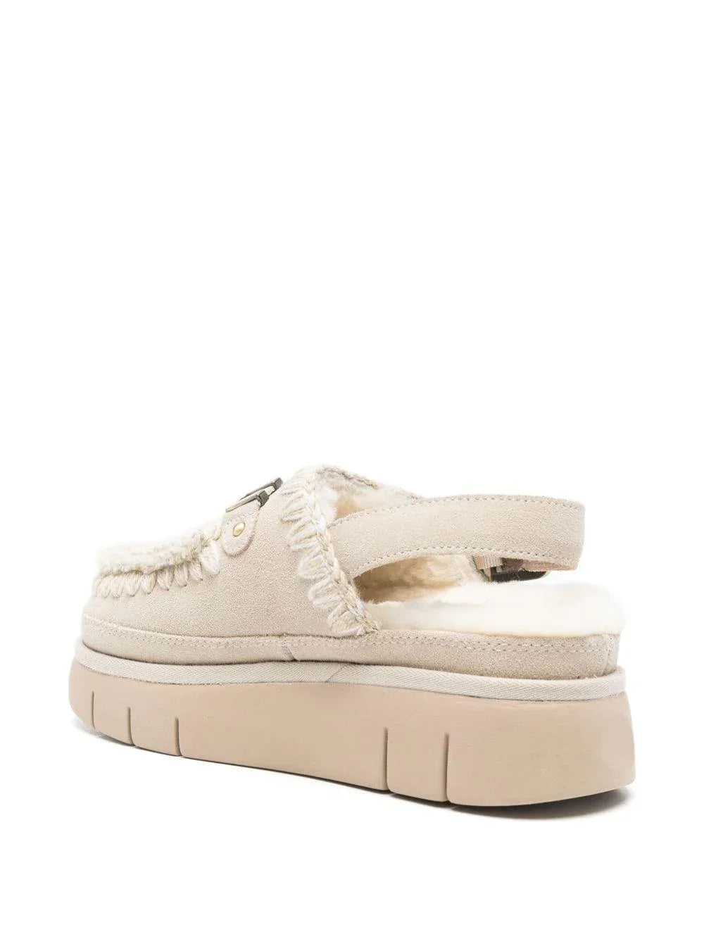 Mules Bounce con plateau e cinturino posteriore geso - Preludio Moda