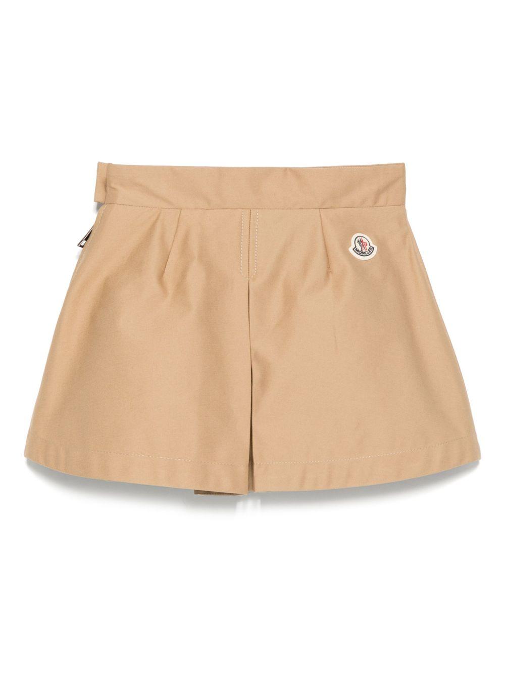 Gonna in Gabardine Beige con Pieghe K29542D00003598OP 209 MONCLER KIDS