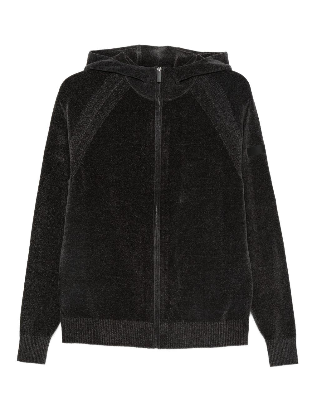 Felpa grigio con zip e cappuccio W25136 11 RRD