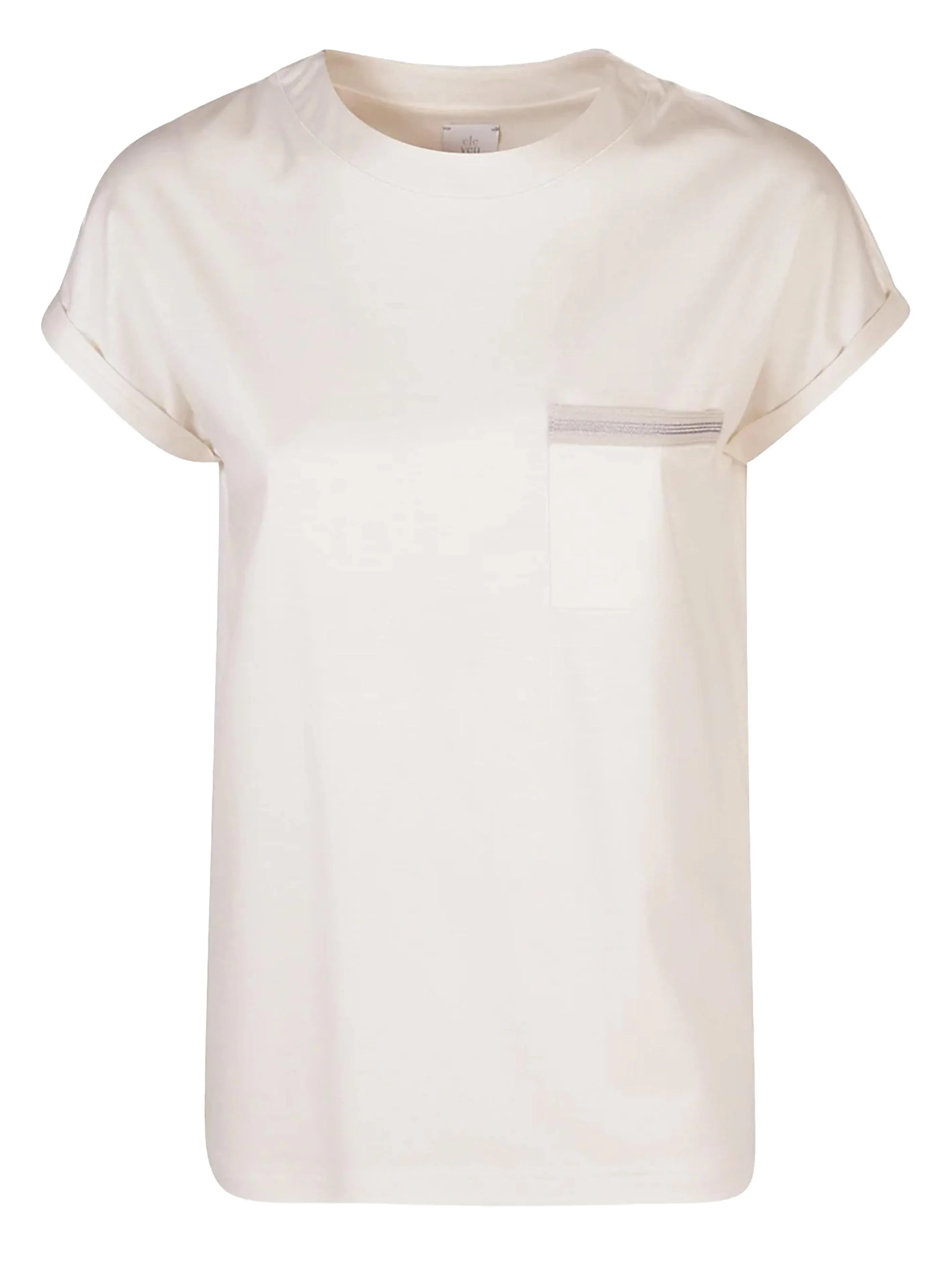 T-shirt sabbia con taschino - Preludio Moda