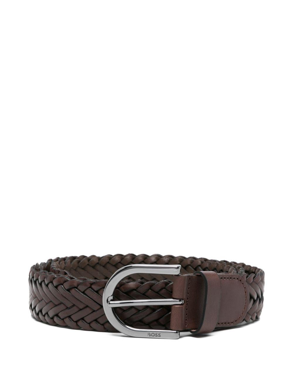 Cintura intrecciata in pelle 50563980 202 BOSS