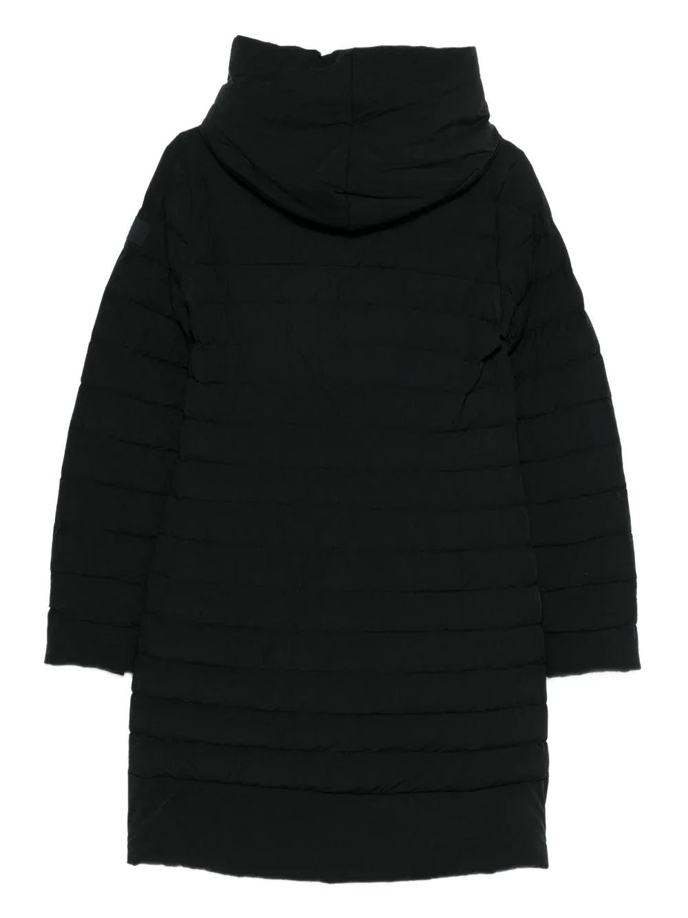 Cappotto nero con cappuccio lungo - Preludio Moda